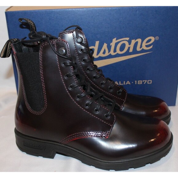 Blundstone Women's Leather Lace Up Gore Boots 2220 Bordeaux NIB - Picture 2 of 7